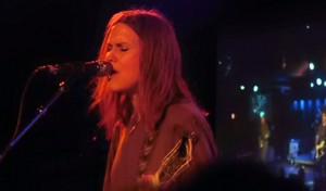 Juliana Hatfield, shown performing March 18 at the Belly Up in Solana Beach, is back with her band and a new album. (Photo by Layla Marino)