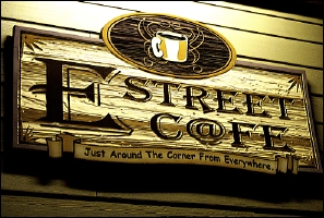 E Street Café in downtown Encinitas offers art and music alongside coffee. (Photo by David J. Olender)