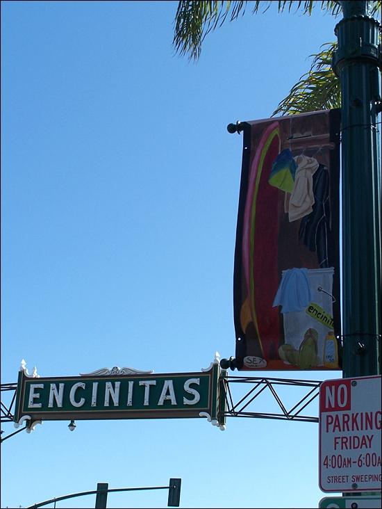 One of the many Arts Alive banners on display along Coast Highway 101 in Encinitas. (Photo by Scott Landheer)