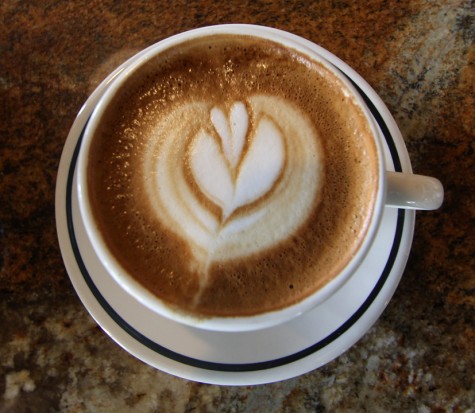 Latte art at Cafe Ipe in Leucadia. (Photo by Ariana Drehsler)
