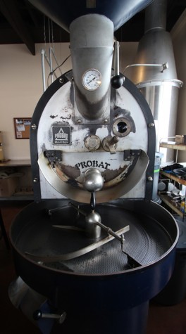 Cafe Ipe's coffee is roasted on the premises every Friday by Dan Scheibe. (Photo by Ariana Drehsler)