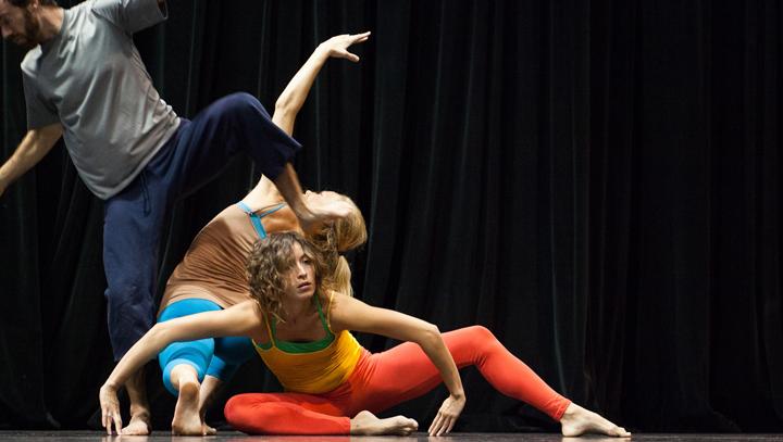 Patricia Rincon Dance Collective dancers (left to right) Paul Laurey, Kenna Crouch and Sarah Navarette perform a piece. (Courtesy photo by James Carmody)