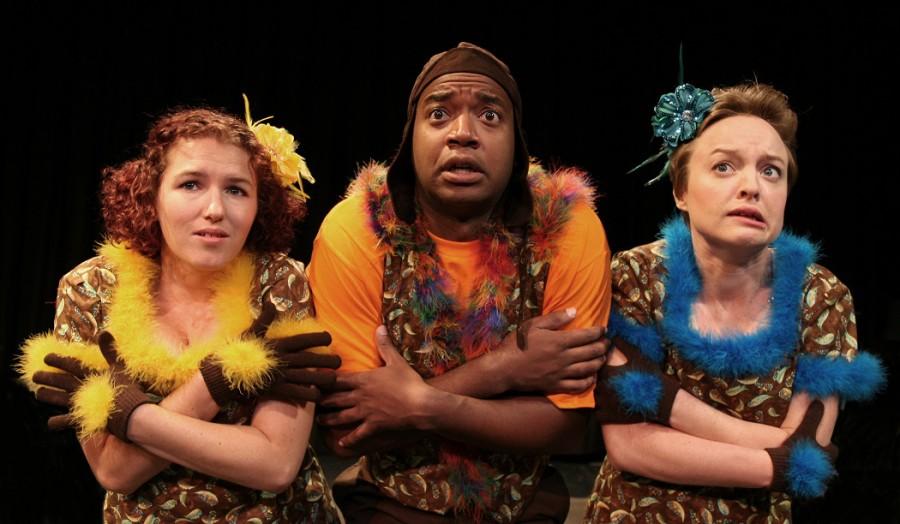 Ashley Jenks (left), Bryan Taylor (center) and Shauna Riisoe perform in Oceanside Theatre Company’s production “A Year With Frog & Toad, ” running Dec. 6-22. (Oceanside Theatre Company photo)