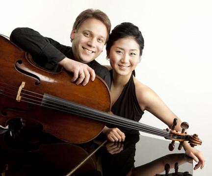 Musicians Dmitri Atapine (left) and Hye Yeon Park will perform at 7:30 p.m. Jan. 17 at the Encinitas Library. (Courtesy photo)