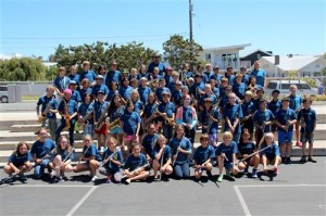 Members of Ada Harris Elementary School's Wildcat Band gather for a class photo. (Photo courtesy of Ada Harris Elementary School)