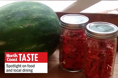 An entire watermelon can be preserved in several jars, which can last for a summer treat all season. (Photo by Laura Woolfrey-Macklem)