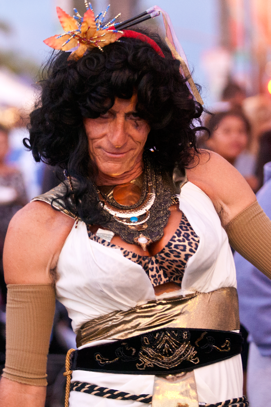 Scottie Bennett of Oceanside as Isis,  the Goddess, not the  terrorist he was quick to point out
