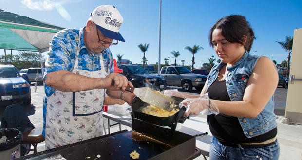 Walter Arney and Ocean Shores student, Cindy Palma at the 2014 fundraiser.