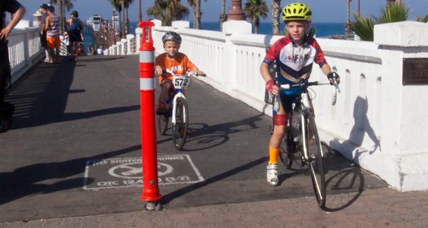 CJ Burford leaves from the Oceanside Pier, on Labor Day (photo: Steve Marcotte/OsideNews)