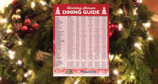 MainStreet Oceanside Releases Holiday Dining Guide