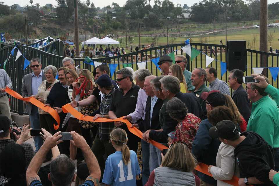 A grand-slam opening: Encinitas celebrates park in Major League style