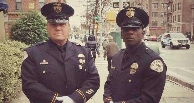 Oceanside+Police+Officers.+Matt+Lyons+and+Jon+Seabron+in+New+York+City.%0A%28courtesy+photo%29