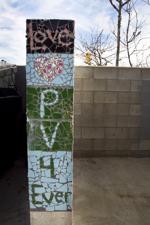 Student-made mosaics can be found at the old Pacific View School site in Encinitas, now owned by the city. (File photo by Scott Allison)