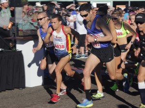 World class runner Luis Orta (bib No. 6030) takes off at the start of the fourth annual Cardiff Kook Run in Feb. 1 in Encinitas. (Photo by Helen Hawes)