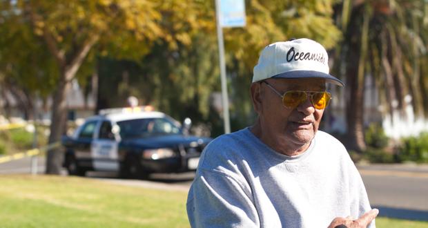 Oceanside resident, Bill Stone discovered a body in Buddy Todd Park while walking his dog early this morning