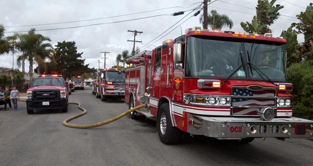 Oceanside Firefighters Contain Fire to Motor Home near Residence