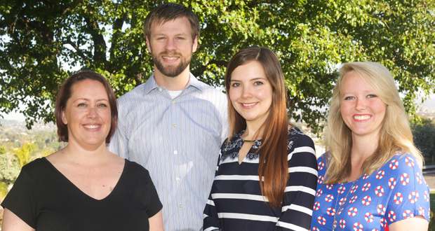 Photo (L-R): Tara Ponsot, Jason Blevins, Natalie Acosta and Elizabeth Egel. (Sam Mariscal not pictured.)
(courtesy photo)

