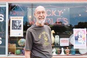 According to Ducky Waddle’s owner Jerry Waddle, shown May 29, the recession that started in 2008-09 hit the Leucadia store, and recovery has been slow. (Photo by Jen Acosta)