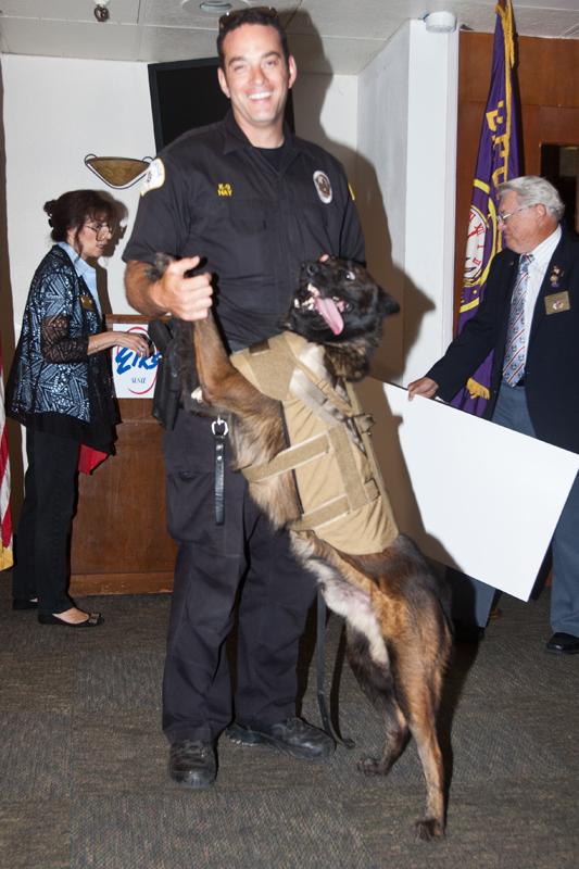OPD K-9 Officers get Bulletproof Vests Donated by Elks Club