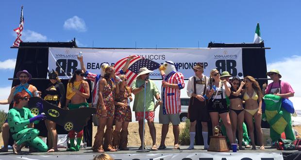 Best+Costume+finalists+enjoy+their+moment+of+glory+on+stage+at+Vigilucci%E2%80%99s+Beach+Bocce+World+Championship+%28courtesy+photo%29