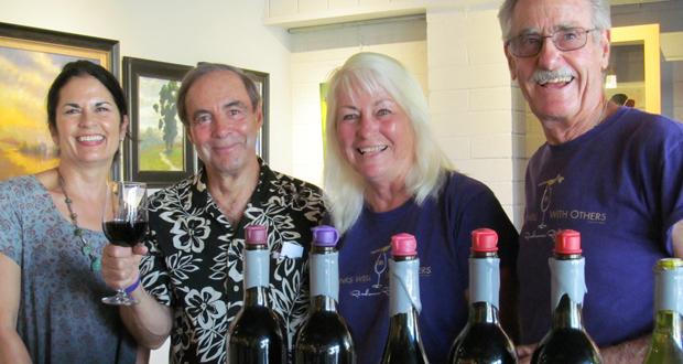Kait Matthews, Bill Grote with  Roadrunner Ridge Winery owners Judi and Jim Brady (courtesy photo)