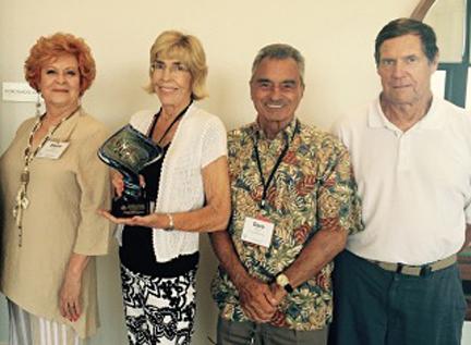 Leucadia Wastewater District board members (left to right) Elaine Sullivan, Judy Hanson, David Kulchin and Donald Omsted accept the CASA Technical Innovation Award in San Diego on Aug. 19. (Courtesy photo)