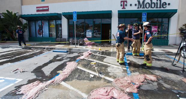 Gushing Hydrant Collapses Roof in Oceanside-Updated