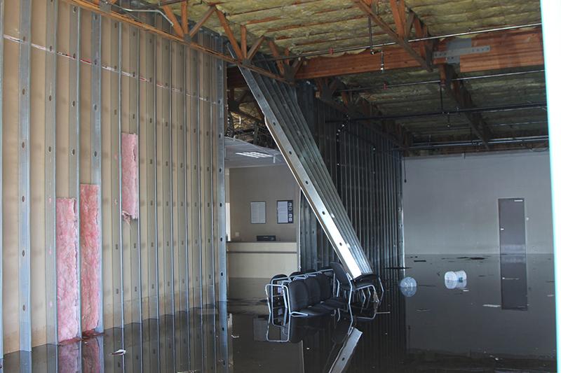 Gushing Hydrant Collapses Roof in Oceanside-Updated