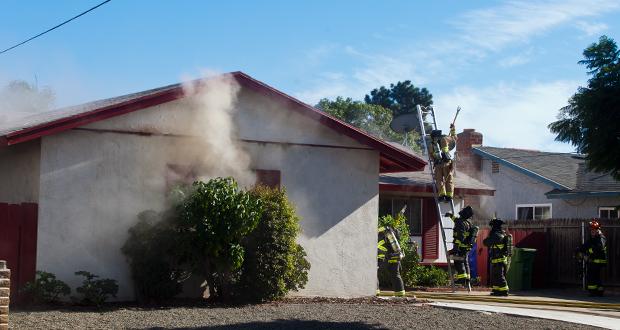 Fire Damages Home in Northeast Oceanside