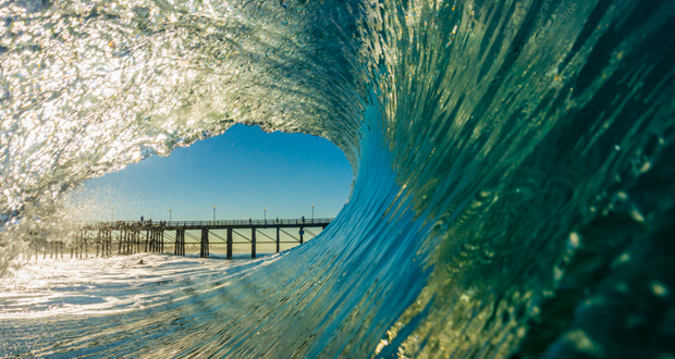 Competitors’ view of Oceanside Pier. Photo: ISA/Sean Evans
