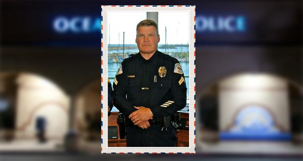Matt Lyons at the Oceanside Harbor on the day of his retirement from OPD (courtesy photo)