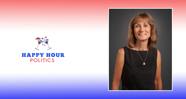 Happy+Hour+Politics+Welcomes+Ginny+Scharbarth