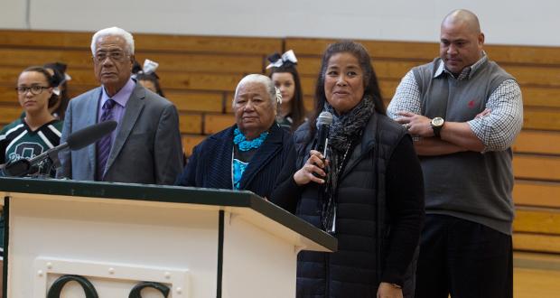 OHS Receives Two Gold NFL Footballs