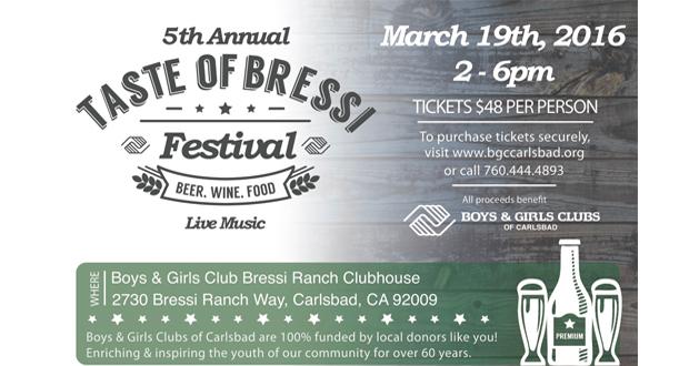 Beer, Wine, and Food Festival to Benefit Carlsbad Boys & Girls Club