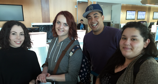 (L–R): Emily Neifert, Rachael Hodge, Tim Cabal and Ana Reyes (photo courtesy: MiraCosta College)