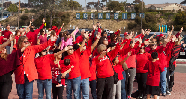 Valentine's Week Kick-off with Giant Heart at Farmers Market