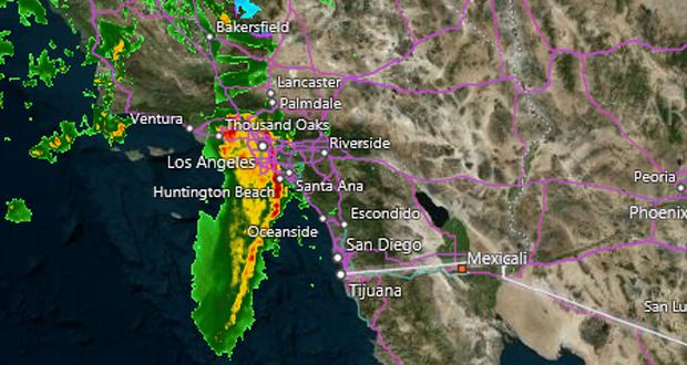 Severe Thunder Storm Warning Issued for Oceanside, Orange County