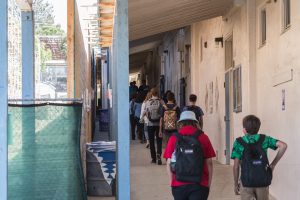 Students head to classes Sept. 15 at San Dieguito High School Academy in Encinitas, which is seeing new construction under Proposition AA funding. (Photo by Jen Acosta)