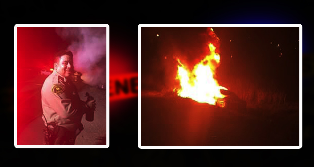 Sheriff's Deputy Saves Female Occupant From Burning Vehicle