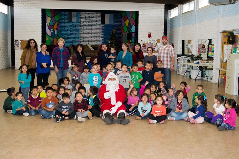 Kids at Balderama Community Center Get an Early Visit from Santa