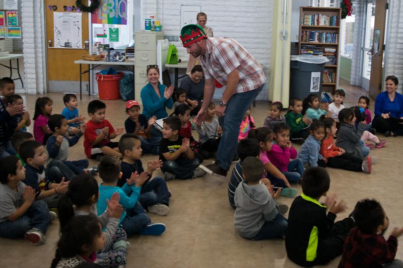 Kids at Balderama Community Center Get an Early Visit from Santa
