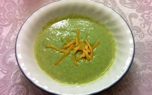 Pureed, kissed with milk and spiked with cheese, homemade broccoli cheese soup can be a family favorite. (Photo by Laura Woolfrey Macklem)