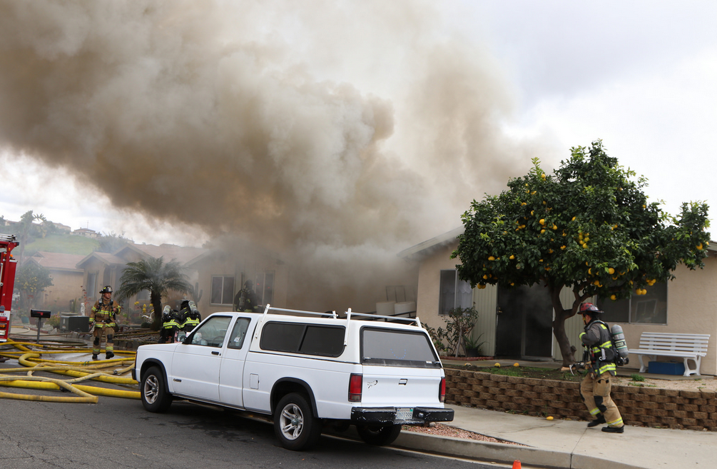 Two Homes Damaged, Seven People Displaced by Fire in Oceanside