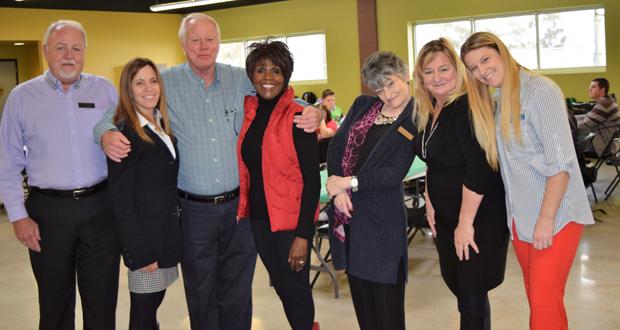 left to right: Robert Botkin, Board President, Jodi Diamond, CEO, Supervisor Bill Horn, Robbie Hass, Past President, Gigi Gleason, Board Member, Hillary Adams, Director of Operations, and Rhonda Guaderrama, Director of Development. (courtesy photo)