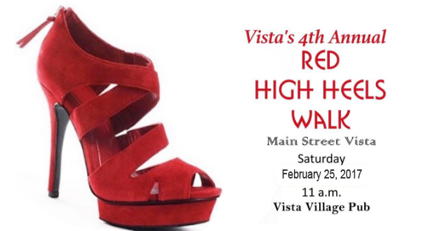 Vista's 4th Annual Red High Heels Walk