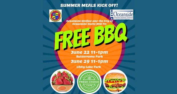 Oceanside Kicks-off Free Summer Meals with Two Community BBQs