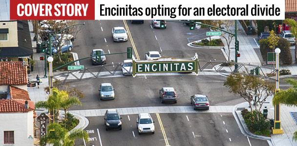 Traffic moves along Coast Highway 101 in January 2016 in Encinitas, one of several north San Diego County cities opting for City Council districts in light of recent legal threats. (Photo by Art Wager, iStock Getty Images)