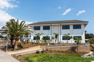 The student services building of the recently completed Earl Warren Middle School in Solana Beach is part of a completely rebuilt campus. (San Dieguito Union High School District photo)