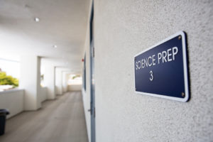 San Dieguito High School Academy's new math and science building, pictured Aug. 31, includes special storage and prep spaces. The complex at the Encinitas school opened for the fall term. (Photo by Jen Acosta)