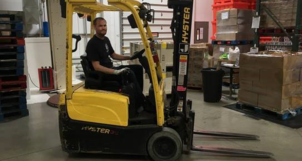 Two new forklifts like this one at the Jacobs & Cushman San Diego Food Bank will be purchased with a Walmart Foundation grant (courtesy photo)